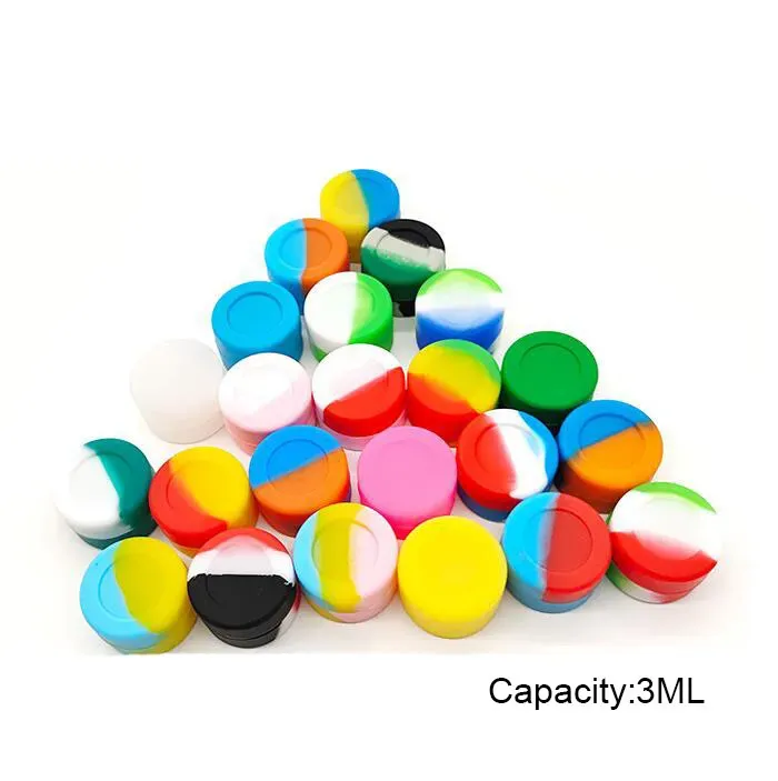 Silicone Wax Container Food Grade 2mL Storage Box Multi Color Dab